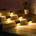 4Pcs Solar Powered LED Deck Lights Outdoor Path Garden Stairs Step Fence Lamp